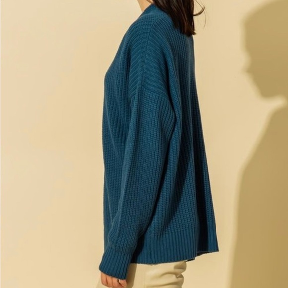 NEW TRENDY WHIP CREAM OPEN FRONT CARDIGAN KNIT SWEATER - Picture 5 of 8